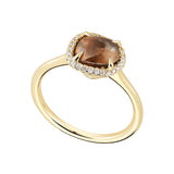 Yellow Grace - Chocolate Brown Natural Raw Ring