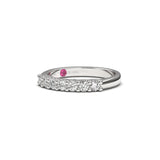 Champs Élysées 7 Round Brilliant Diamond Half Eternity Band with Micro Pavé Accents - Custom Design