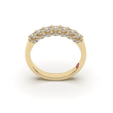 Champs Élysées 7 Round Brilliant Diamond Half Eternity Band with Micro Pavé Accents - Custom Design