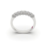 Champs Élysées 7 Round Brilliant Diamond Half Eternity Band with Micro Pavé Accents - Custom Design