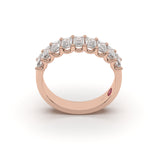 9 Emerald Half Eternity Ring - Custom Design