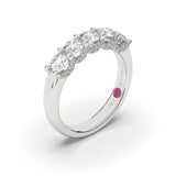 Champs Élysées" 5 Round Brilliant Diamond Half Eternity Band with Micro Pavé Accents - Custom Design