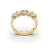 Champs Élysées" 5 Round Brilliant Diamond Half Eternity Band with Micro Pavé Accents - Custom Design