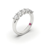 Champs Élysées" 5 Round Brilliant Diamond Half Eternity Band - Custom Design