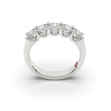 Champs Élysées" 5 Round Brilliant Diamond Half Eternity Band - Custom Design