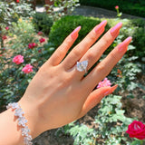 6.14ct Pear Shape Twisted Band Design