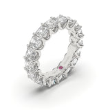 Asscher-Cut All Around Eternity Ring - Custom Design