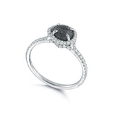 Classic White Gold - Black Natural Raw Ring
