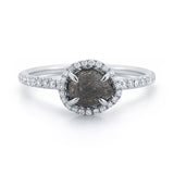 Classic White Gold - Black Natural Raw Ring