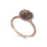 Classic Rose Gold Chocolate Natural Raw Ring