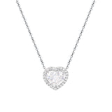 3 Carat Heart Diamond Halo Pendant