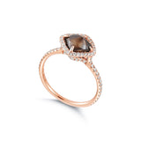 Classic Rose Gold Chocolate Natural Raw Ring