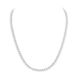 Graduated 3 Prongs Diamond Tennis Necklace (3/5/10 Points)-6- 30.00 Carats - Lab or Natural Diamonds