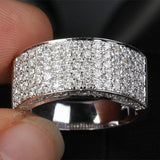 18K Bold and Wide Diamond Band- Natural Diamond
