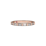 Half Eternity Emerald Cut Ring - Custom Design