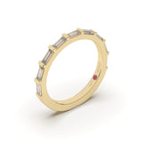 Half Eternity Emerald Cut Ring - Custom Design