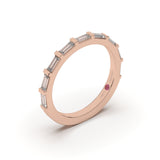Half Eternity Emerald Cut Ring - Custom Design