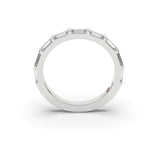 Half Eternity Emerald Cut Ring - Custom Design