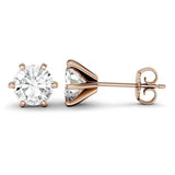 Taylor - Classic 6 Prongs Martini Round Brilliant Stud Earring