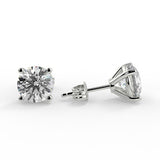 1.14ct 4 Prongs Italian Martini Round Brilliant Stud Earring - Lab Growing Diamonds
