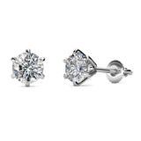 Taylor - Classic 6 Prongs Martini Round Brilliant Stud Earring
