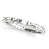 9 Emerald Cut Tiny Eternity Ring - Lab Eco Diamonds