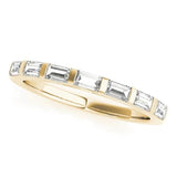 9 Emerald Cut Tiny Eternity Ring - Lab Eco Diamonds