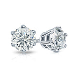 Sofia - Classic 6 Prongs Basket Round Brilliant Stud Earring