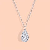 Pear Shape Solitaire Pendant - Natural or Lab-Eco Diamond