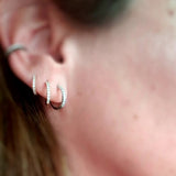 Single Baby Gypsy 12mm - Round Shape Earrings - Real Natural Diamonds