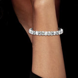 16 carats Oval Shape Horizon Tennis Bracelet  - 18K Gold - Lab Created Diamonds