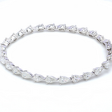 70 Points Pear Shape Tennis Bracelet 15CT - 18K Gold - Lab Eco Diamonds