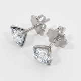 0.60ct 4 Prongs Italian Martini Round Brilliant Stud Earring - Lab Growing Diamonds