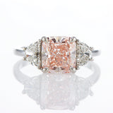 Fancy Pink Ring 3.61 Carat Lab Eco Diamond