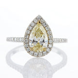 Claudia Fancy Yellow Ring 1.63 Carat Lab Eco Diamond