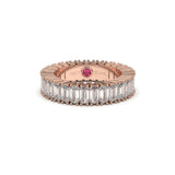 Emerald-Cut All-Around Diamond Eternity Ring  - Custom Design