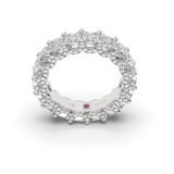 Asscher-Cut All-Around Diamond Eternity Ring with Micro Pavé Accents- Custom Design