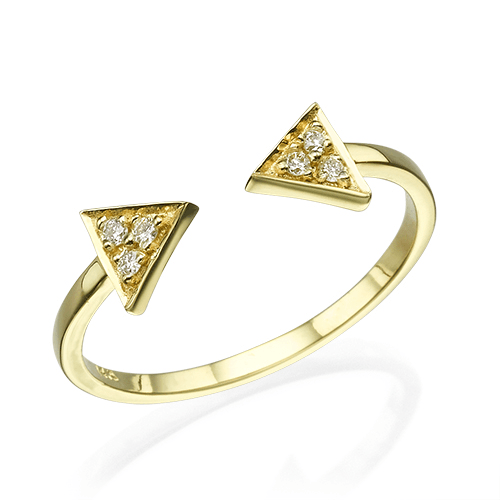 Tiny Diamonds Arrows  - Real Natural Diamonds