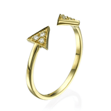 Tiny Diamonds Arrows  - Real Natural Diamonds