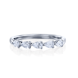 5 Teardrop Diamond eternity Ring - Lab Eco Diamonds