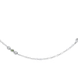 Platinum Diamond & Gem Chain - Real Natural Diamonds & Gems
