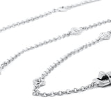 18K Long Diamond Chain Necklace - 2.70carats- Real Natural Diamonds