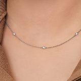 Diamond Chain - 12 Diamonds - Real Natural Diamonds
