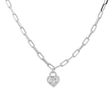 Mini Heart Necklace - Various Diamond Combinations - Real Diamonds