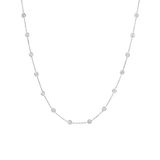 18K Long Diamond Chain Necklace - 2.70carats- Real Natural Diamonds