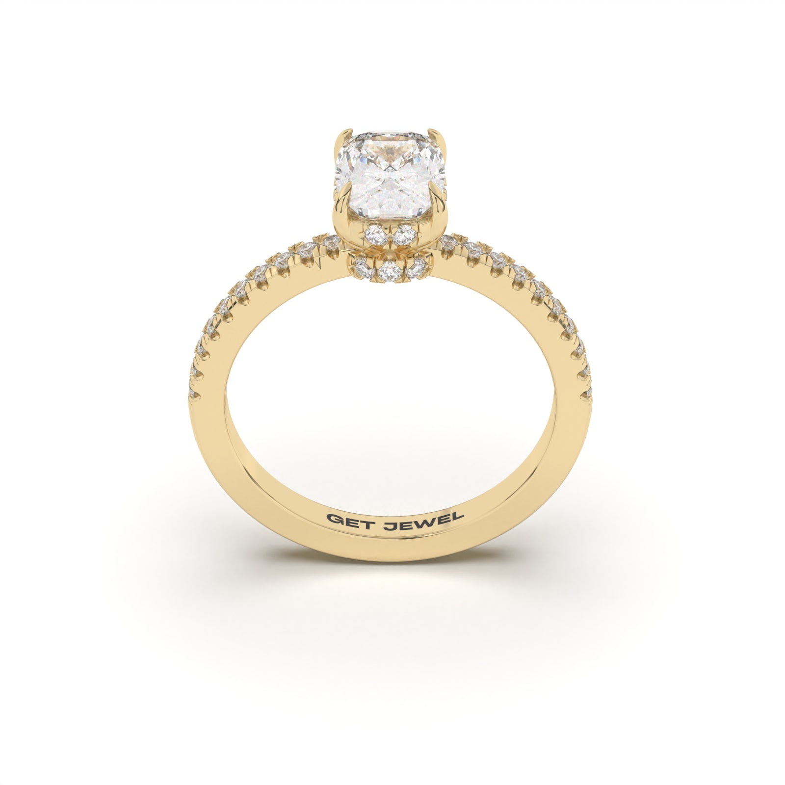 CHANTILLY - Cushion 4 Prongs Classic Micro Band