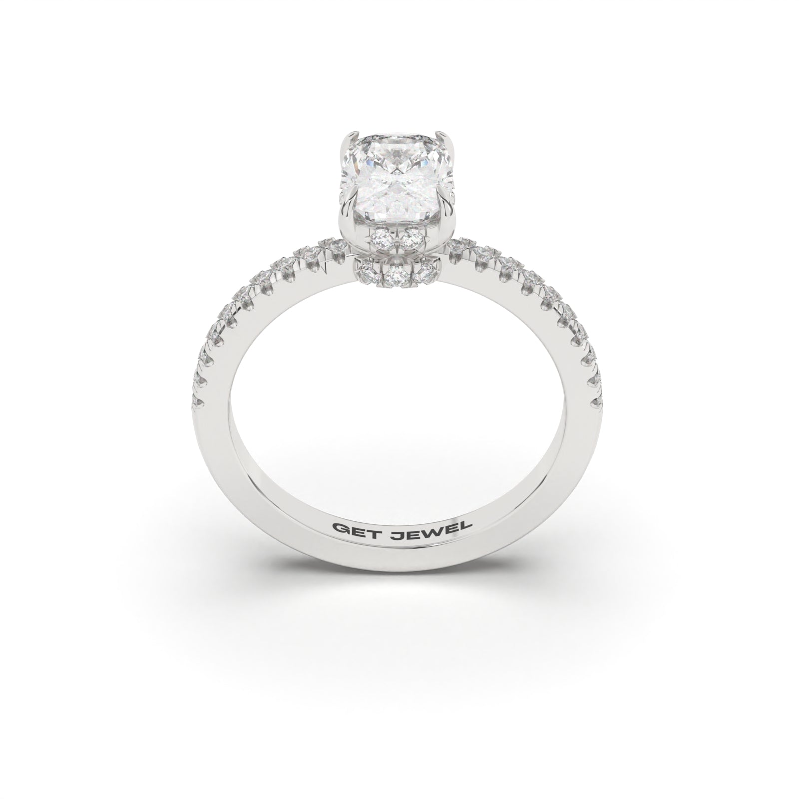 CHANTILLY - Cushion 4 Prongs Classic Micro Band