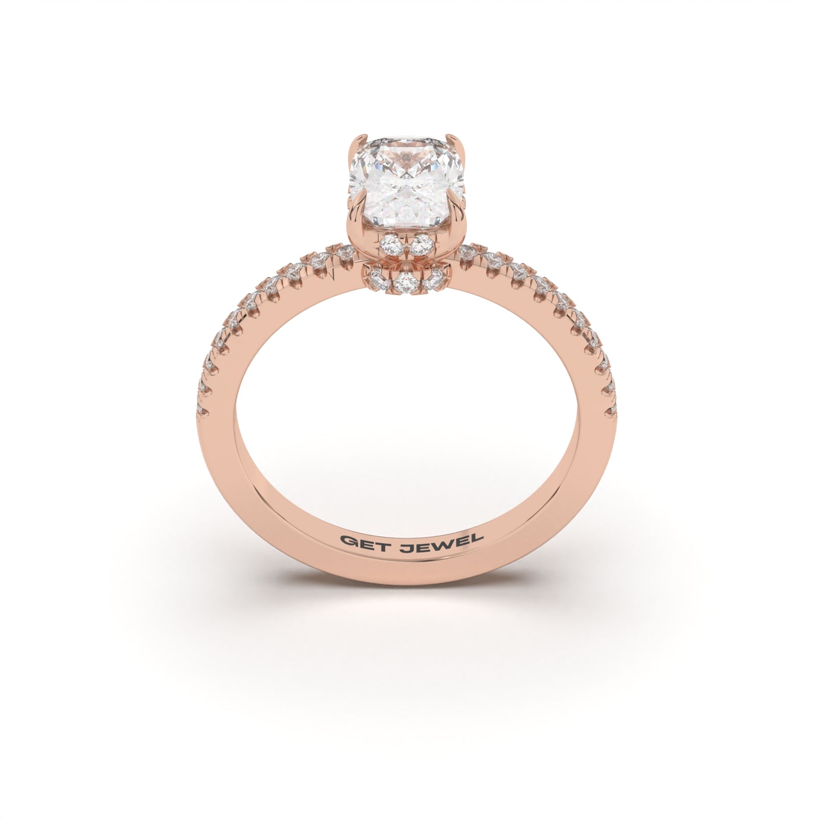 CHANTILLY - Cushion 4 Prongs Classic Micro Band