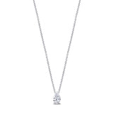 Pear Shape Solitaire Pendant - Natural or Lab-Eco Diamond