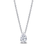 Pear Shape Solitaire Pendant - Natural or Lab-Eco Diamond